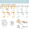 Brass Clip-on Earring Converters Findings KK-BBC0021-52-2