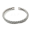 Non-Tarnish 304 Stainless Steel Wire Wrap Cuff Bangles LS-BJEW-E079-02P-1
