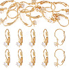 10Pcs Brass Micro Pave Clear Cubic Zirconia Leverback Earring Findings KK-TADJ0001-20A-1