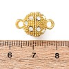 Alloy Rhinestone Magnetic Clasps with Loops RB-H116-2-G-2