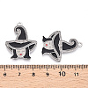 Halloween Theme Rack Plating Luminous Alloy Enamel Pendants ENAM-N056-235P-1-4