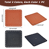 WADORN 2 Pcs 2 Colors PU Leather Square Bag Nail  Bottom DIY-WR0001-84-2