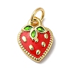 Rack Plating Brass Enamel Charms X-KK-B092-25G-1