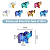35Pcs 7 Colors Transparent Glass Beads GLAA-FH0001-68-2