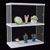 2-Tier Transparent Acrylic Minifigures Display Case ODIS-WH0043-23B-1