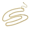 3MM Brass Curb Chain Necklaces NJEW-P339-03G-4