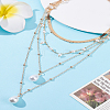 1Pc Alloy Multi Layered Necklaces NJEW-LP0001-57G-3