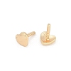 Heart Brass Head Pins KK-U051-02G-01-2