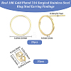 20Pcs 316 Surgical Stainless Steel Stud Earring Findings STAS-BBC0008-54-2