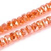 Electroplate Transparent Glass Beads Strands EGLA-N022-05B-C03-1