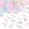 175G 5 Colors Baking Paint Transparent Glass Pendants DGLA-TA0001-40-3