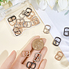 21Pcs 3 Colors Zinc Alloy Roller Buckles AJEW-CL0002-02-3