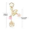 Alloy Enamel Pendant Keychains HJEW-FS00052-03-4