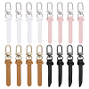 16Pcs 4 Style Imitation Leather Zipper Pull Fixer Replacement for Tab Luggage Purse Repair Accessories HJEW-PH02333-1