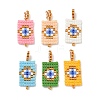 Glass Seed Beaded Pendants PALLOY-MZ00909-02-1