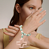 Wood & Silicone Beads Hanging Ornametns HJEW-BM00069-6
