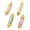 Alloy Enamel Column with Butterfly Links Connector Charms ENAM-M008-10G-1