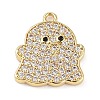 Rack Plating Brass Cubic Zirconia Pendants KK-D031-04-2