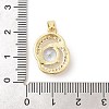 Brass Micro Pave Cubic Zirconia Pendants ZIRC-I069-01G-04-3