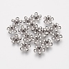 Tarnish Resistant 5-Petal 304 Stainless Steel Flower Bead Caps STAS-L205-09A-1