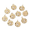 Brass Micro Pave Clear Cubic Zirconia Pendants ZIRC-Z008-08G-2