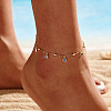 925 Sterling Silver Anklets AJEW-Z029-29G-3