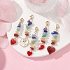 Chakra Gemstone Chip Pendant Decoration HJEW-JM01158-5