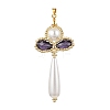 Glass Pearl Big Pendants PALLOY-MZ00384-02-1