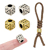 4Pcs 2 Colors Brass European Beads KK-NB0004-18-1