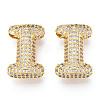 Brass Micro Pave Cubic Zirconia Pendants KK-N254-06G-I-1