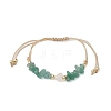 Gemstone Chip Braided Bead Bracelets BJEW-JB10833-3
