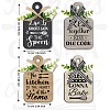 Wooden Pendant Decoration HJEW-WH0074-002-2