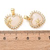 Brass Micro Pave Clear Cubic Zirconia Pendants KK-A304-26G-01-2