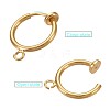 PVD Vacuum Plating 316 Surgical Stainless Steel Clip-on Hoop Earrings X-STAS-S101-13mm-01G-2