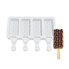 Food Grade DIY Rectangle Ice-cream Silicone Molds DIY-D062-05B-1