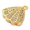 Rack Plating Brass Micro Pave Cubic Zirconia Pendants KK-Z070-09G-2