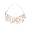 Crystal Rhinestone Bib Necklace NJEW-WH0018-01KCG-1