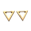 304 Stainless Steel Triangle Huggie Hoop Earrings STAS-H156-02A-G-2