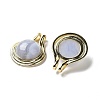 Natural Blue Lace Agate Pendants G-M405-06G-07-2