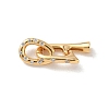 925 Sterling Silver Micro Pave Clear Cubic Zirconia Fold Over Clasps SE-CBAF1B0-03G-1
