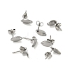 Non-Tarnish 304 Stainless Steel Stud Earring Findings X-STAS-R063-36-4