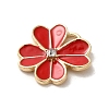 Flower Alloy Enamel Pendants ENAM-A007-04KCG-03-2