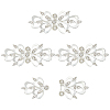 4Pcs Zinc Alloy Rhinestone Snap Lock Clasps FIND-FG0003-45B-1