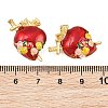 Brass Enamel Pendants KK-CBACBC6-02A-G-3