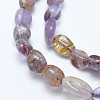 Natural Purple Phantom Quartz Purple Lodolite Quartz Beads Strands G-E483-69-4