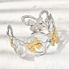 Hammered 304 Stainless Steel Cuff Bangles for Women BJEW-Z177-01GP-04-2