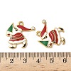 304 Stainless Steel Enamel Pendants STAS-L300-012G-11-3