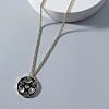 Fitness Barbell Alloy Black Enamel Pendant Necklaces for Men FS-WG955E3-02-1
