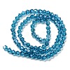 Transparent Electroplate Glass Beads Strands EGLA-A039-T3mm-A01-2