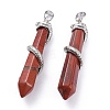 Natural Red Jasper Big Pointed Pendants G-F696-B03-2